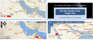 Bing,Yahoo and Google Maps, side-by-side