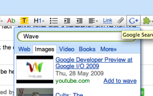Google Search on Wave