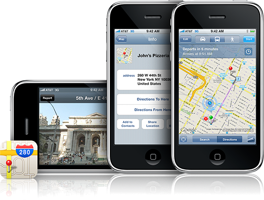 Google Maps Iphone. iPhone Maps team