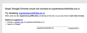 Supreme Court of India Website Down
